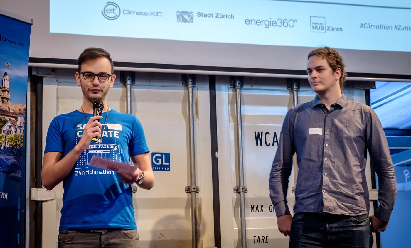 Foodshelf bei der Siegerehrung des Climathon Zurich 2016